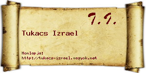 Tukacs Izrael névjegykártya